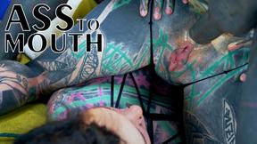 ”Tattoo Threesome Girls Gape Asses For Tatted Prick”