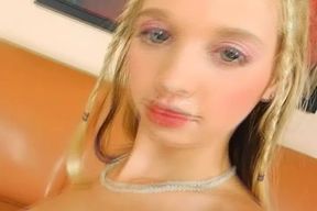 Slender looking German teen gets her mouth filled with cum