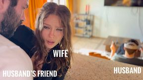 Wife Cheats On Husband With Best Friend While He Plays VR Helmet