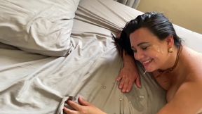 Hot Stepmother Wakes Up Stepson With A Blowjob To Fuck And Cum On His Face